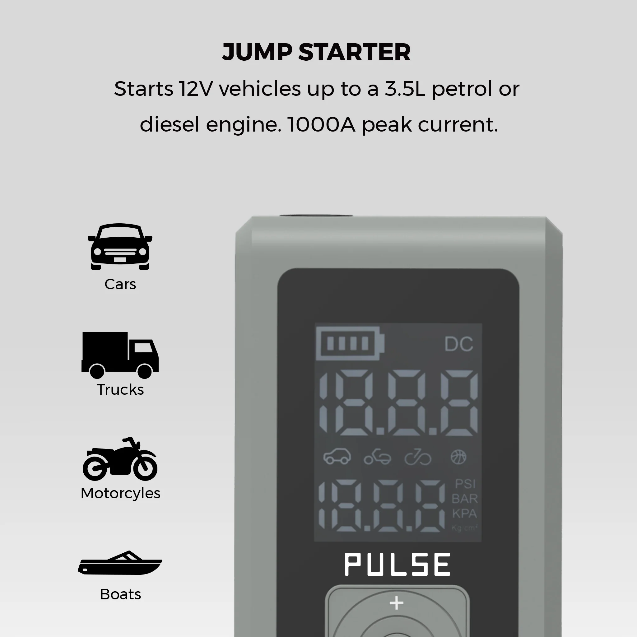Duo Pack - Jump Portable Car Jump Starter with Air Compressor - Image 24
