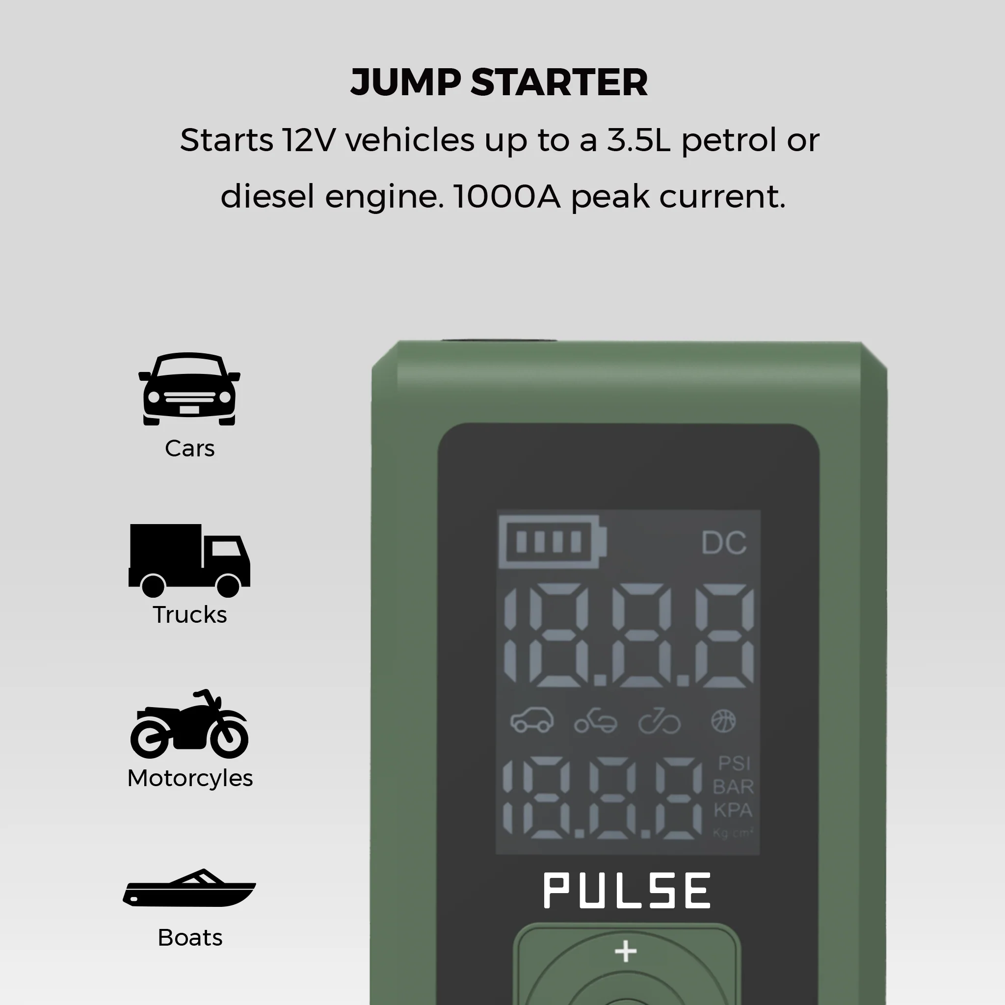 Duo Pack - Jump Portable Car Jump Starter with Air Compressor - Image 5