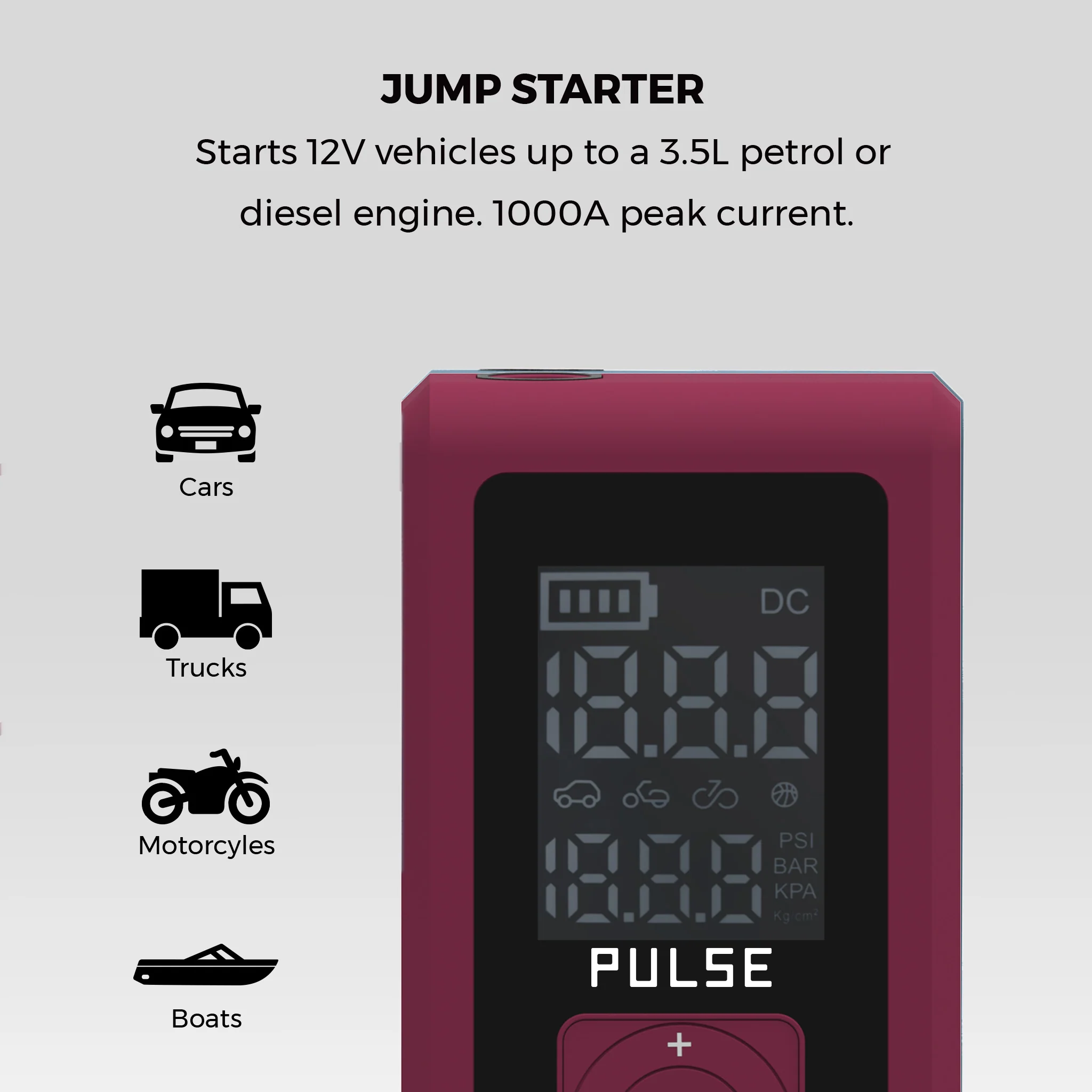 Jump Portable Car Jump Starter with Air Compressor - Image 33